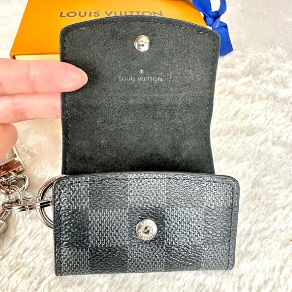 Louis Vuitton Damier Graphite key holder, fob holder keychain or cufflinks case - Picture 3 of 10